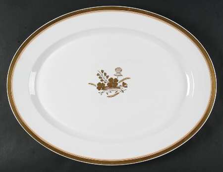 Golden Clover (White) 18" Oval Serving Platter