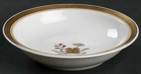 Golden Clover (White) Rim Fruit/Dessert (Sauce) Bowl