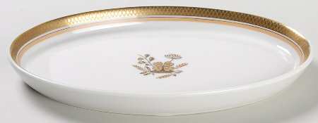 Golden Clover (White) Pickle Dish