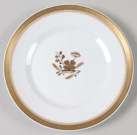 Golden Clover (White) Bread & Butter Plate