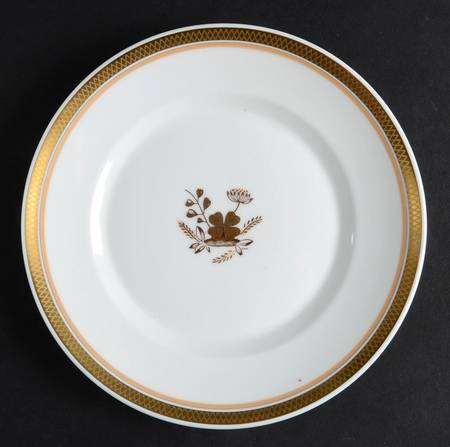 Golden Clover (White) Salad Plate