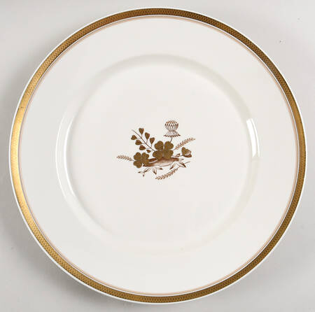Golden Clover (Cream) 13" Chop Plate (Round Platter) by Royal Copenhagen