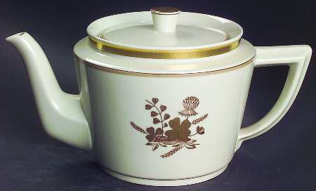Golden Clover (Cream) Teapot & Lid