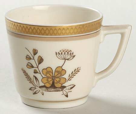 Golden Clover (Cream) Flat Demitasse Cup