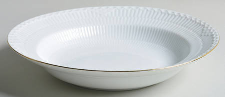 Gold Fan Large Rim Soup Bowl