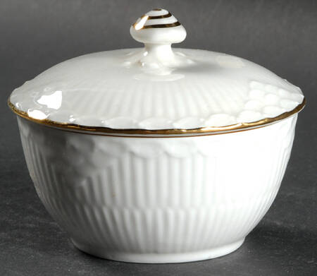 Gold Fan Mini Sugar Bowl & Lid