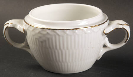 Gold Fan Sugar Bowl No Lid
