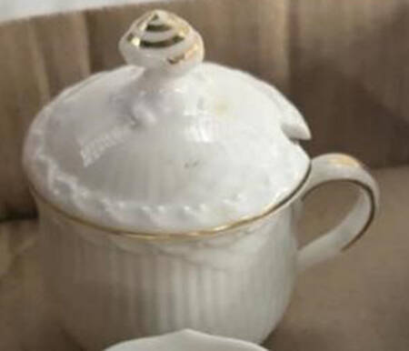 Gold Fan Mustard Jar & Lid