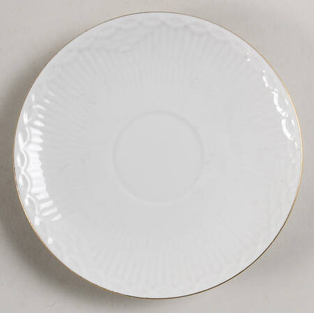 Gold Fan Saucer for Flat Demitasse Cup