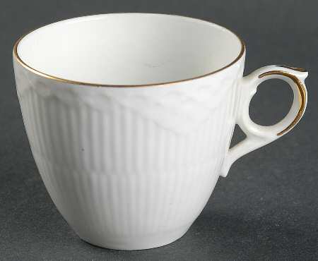 Gold Fan Flat Demitasse Cup