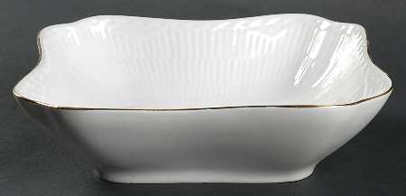 Gold Fan 8" Square Vegetable Bowl