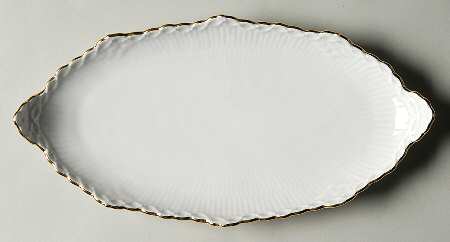 Gold Fan Pickle Dish