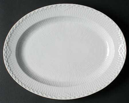 Gold Fan 11" Oval Serving Platter