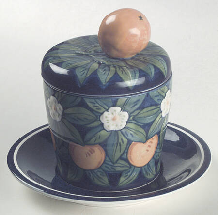 Golden Summer Marmalade & Lid w/Underplate