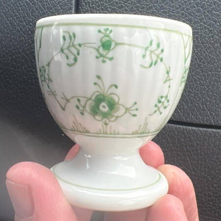 Green Fluted Single Egg Cup
