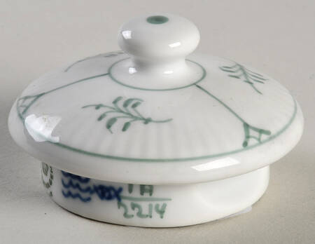 Green Fluted Lid for Individual Teapot