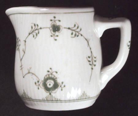 Green Fluted Mini Creamer