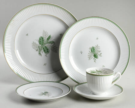 Green Melodi 5 Piece Place Setting