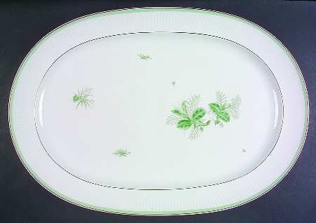 Green Melodi 20" Oval Serving Platter
