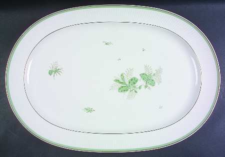 Green Melodi 20" Oval Serving Platter