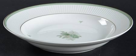 Green Melodi Large Rim Soup Bowl
