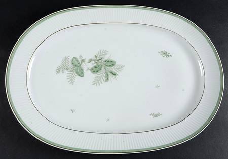 Green Melodi 17" Oval Serving Platter