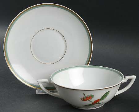 Java Flat Cream Soup Bowl & Saucer Set