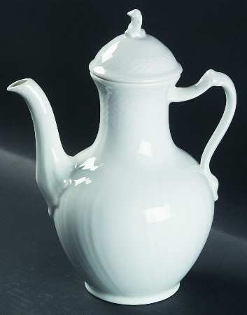 Josephine White Coffee Pot & Lid