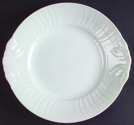 Josephine White Handled Cake Plate