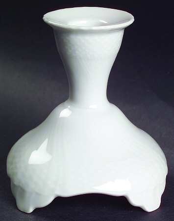 Josephine White Small Candlestick