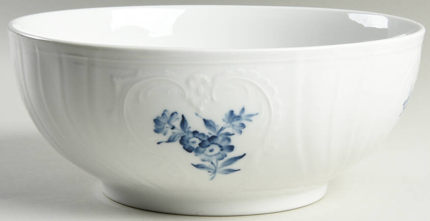 Juliane Marie Blue 10" Large Salad Serving Bowl