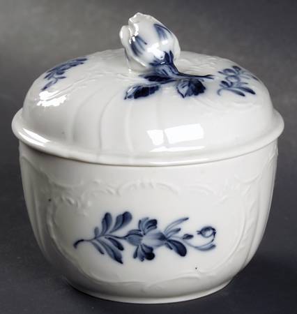 Juliane Marie Blue Sugar Bowl & Lid