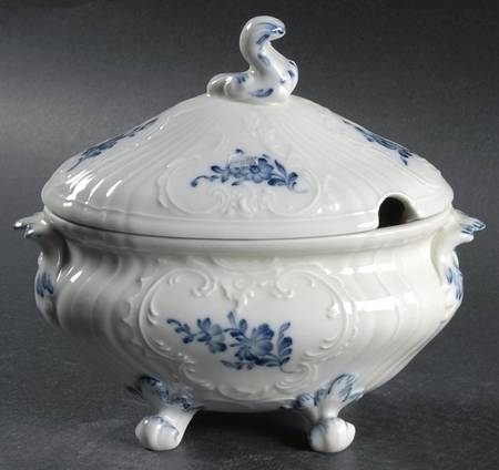 Juliane Marie Blue Gravy Boat & Lid