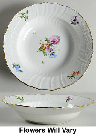 Light Saxon Flower Rim Soup Bowl
