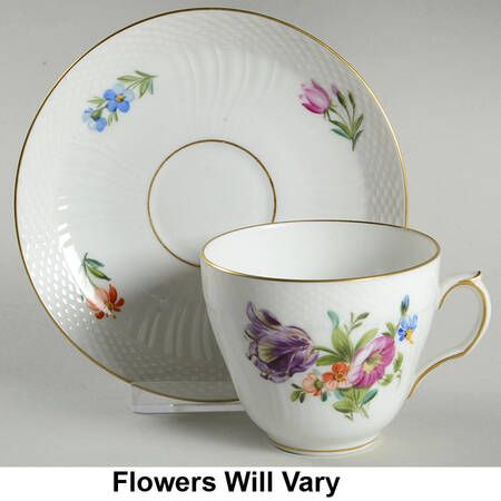 Light Saxon Flower Flat Cup & Saucer Set