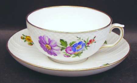 Light Saxon Flower Flat Cup & Saucer Set