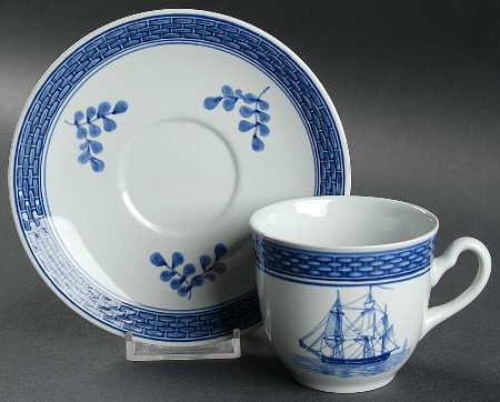 Marine Flat Cup & Saucer Set