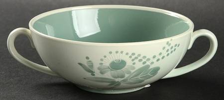 Nils Green Flat Cream Soup Bowl