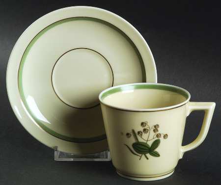 Quaking Grass Flat Cup & Saucer Set
