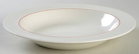 Red Line Large Rim Soup Bowl