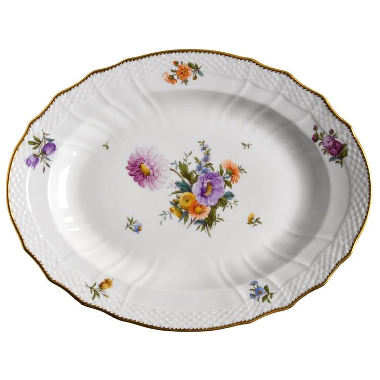 Saxon Flower (1221) 12" Oval Serving Platter