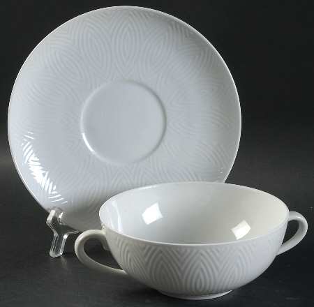Salto Flat Cream Soup Bowl & Saucer Set