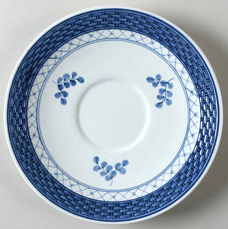Tranquebar Blue (Rim, Wide Lattice Band) Saucer for Oversized Cup