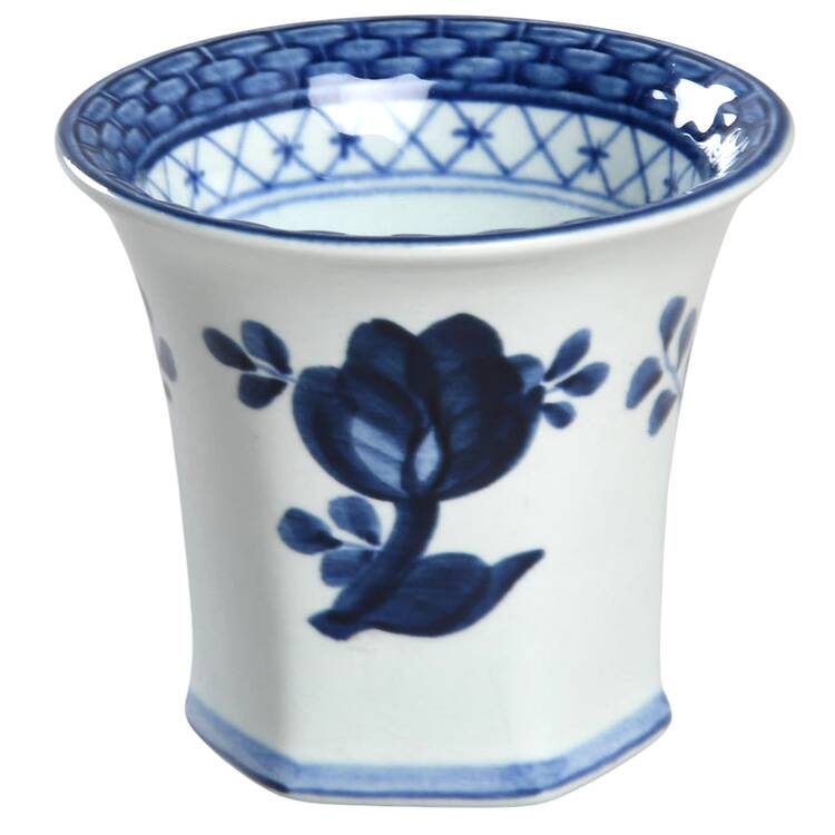 Tranquebar Blue (Rim, Wide Lattice Band) Cigarette Holder