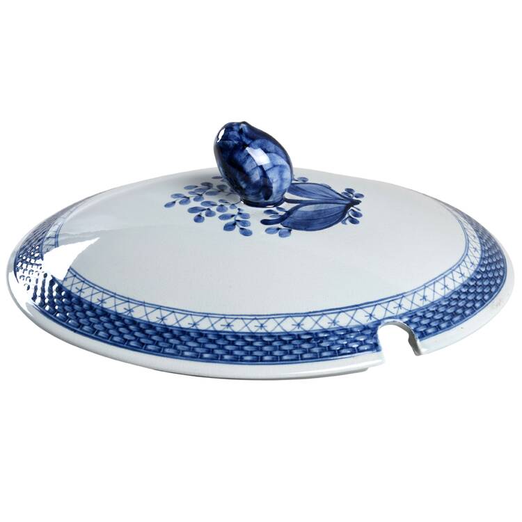Tranquebar Blue (Rim, Wide Lattice Band) Lid for Oval Tureen