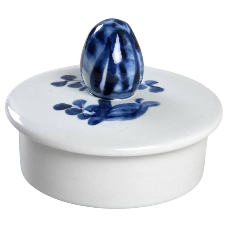Tranquebar Blue (Rim, Wide Lattice Band) Lid for Teapot