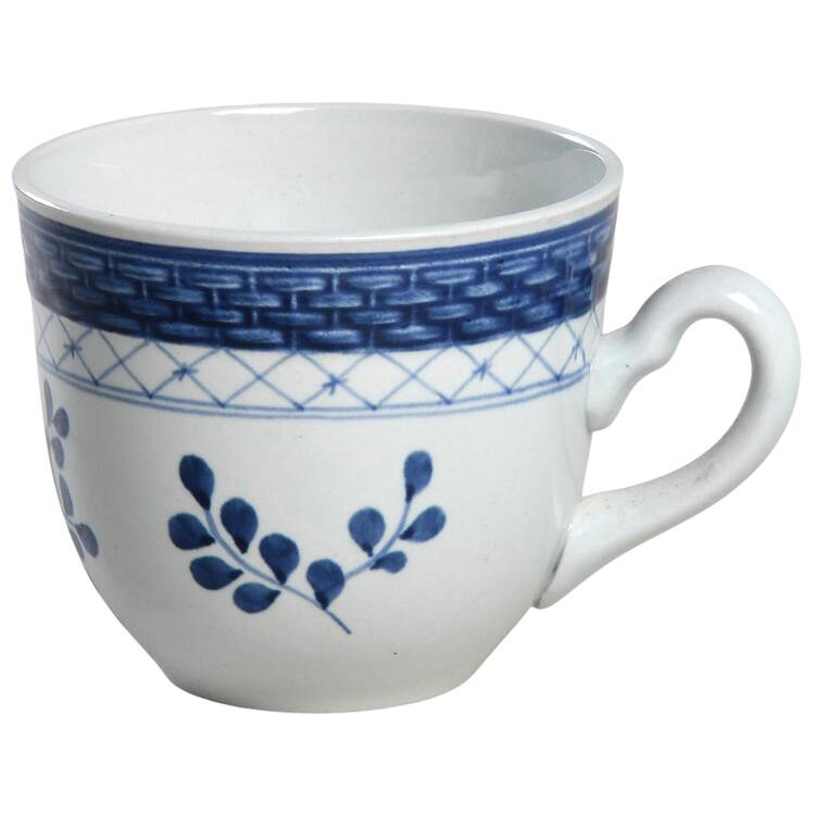Tranquebar Blue (Rim, Wide Lattice Band) Flat Demitasse Cup