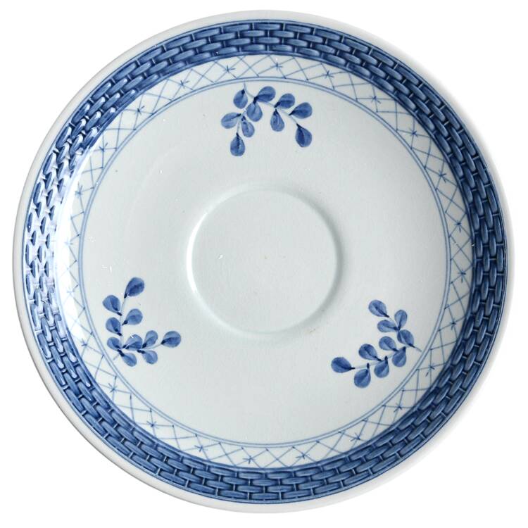 Tranquebar Blue (Rim, Wide Lattice Band) Saucer for Oversized Cup