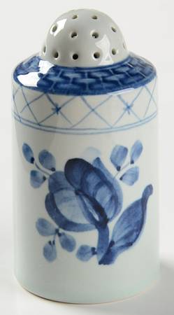 Tranquebar Blue (Rim, Wide Lattice Band) Pepper Shaker