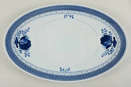 Tranquebar Blue (Rim, Wide Lattice Band) Underplate for Oval Tureen